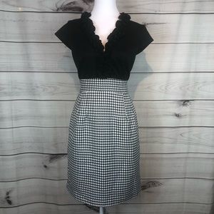 Sandra Darren black and white dress